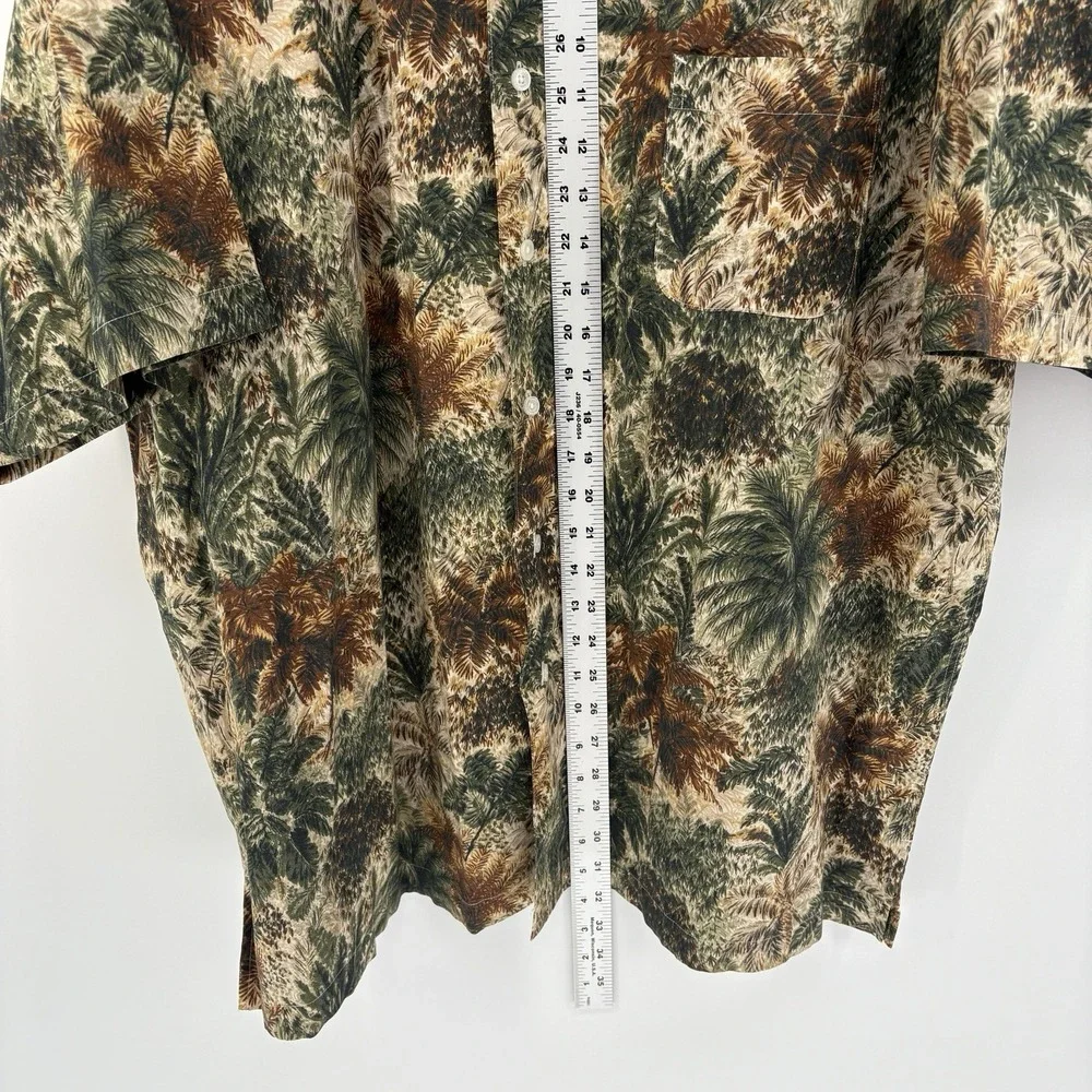 Daniel Cremieux Tropical Short Sleeve Button Shirt Mens 2XL Palm‎ Hawaiian Aloha